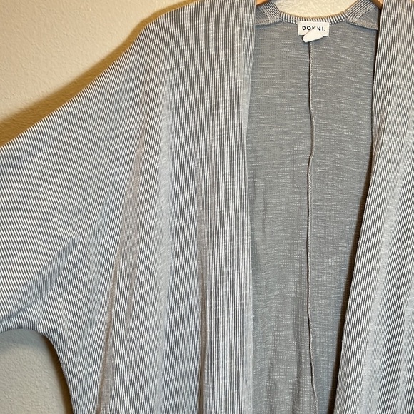 DONNI Gray Ribbed Open Front Cardigan - Picture 4 of 12